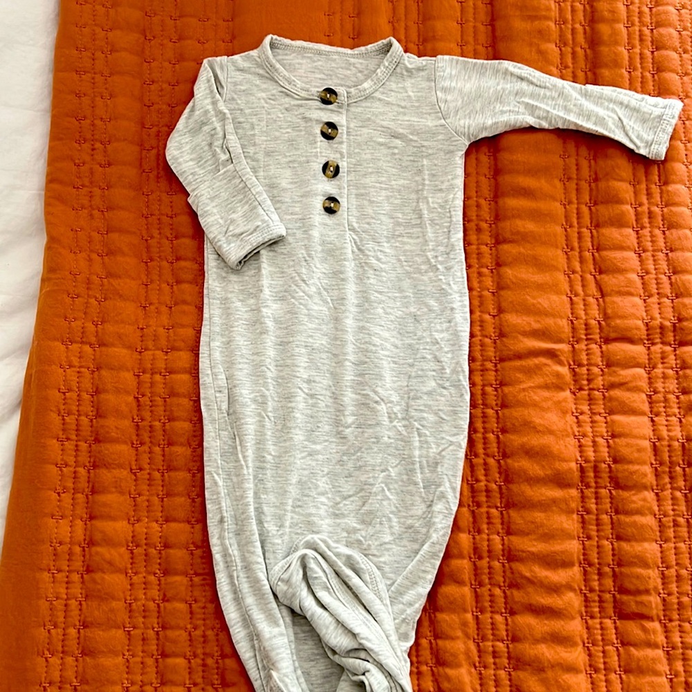 Lou Lou and Company newborn knotted gown
